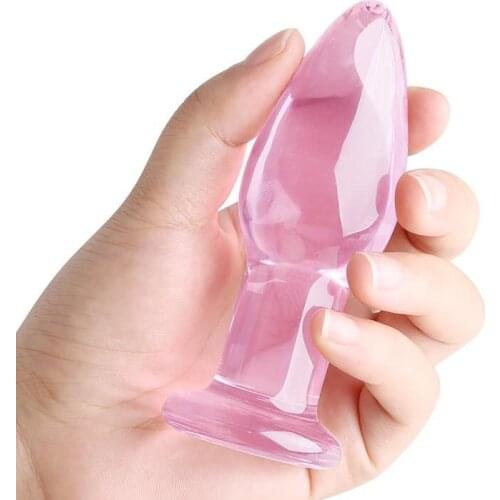 Glass Anal Plug Butt Plug, Glass Butt Plug Penis Erotic Wand Toys Anal Dildo Gay Sex Toys Masturbator Stimulator for Men
