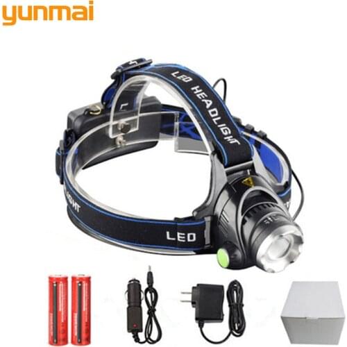New-T6 LED Headlamp Zoomable Spotlight Outdoor Rechargeable Lantern For Fishing Hunting Head Lamps LED Frontale Head Light