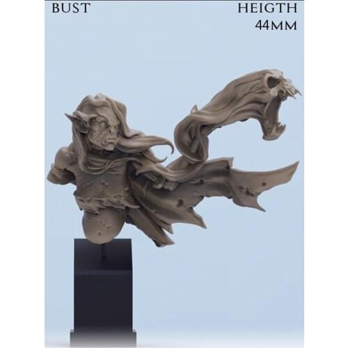 Unassambled 1/10 44mm ancient fantasy warrior stand bust (NO BASE ) Resin figure miniature model kits Unpainted