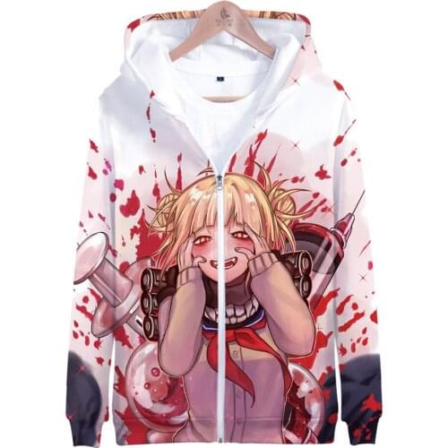 Popular Design bnha Uniforms boys 3D Hoodie My Hero Academia Zipper hoody mens Jacket Boku No Hero Academia 3D Anime sweatshirt