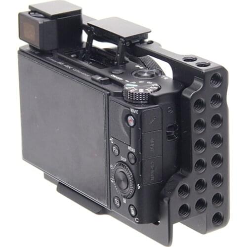 Aluminum Alloy Protective Cover Camera Cage Plate Bracket Mount Adapter w/ 1/4 Thread Hole for Sony RX100 M7 VII 7