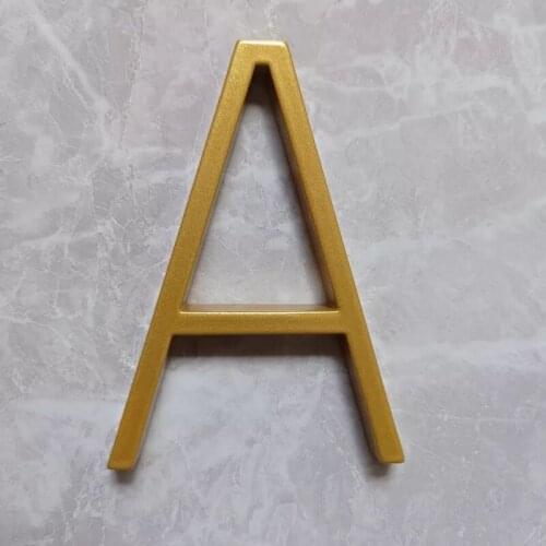 127mm Golden Floating Modern House Number Gold Door Home Address Numbers for House Digital Outdoor Sign Plates 5 In. #A