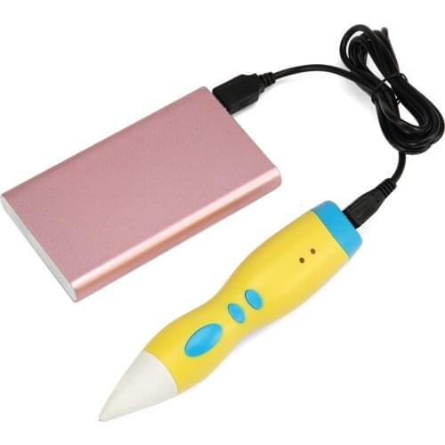 3D Pen 1.75mm PCL Filament Low Temperature 3D Printing Pen Safe For Children With Rechargeble Battery For Kids Drawing DIY Gift