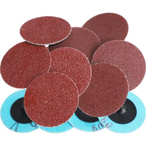50PCS 2 Inch Quick Change Sanding Discs 50mm Grinder Roloc Sanderpaper Polishing Pads