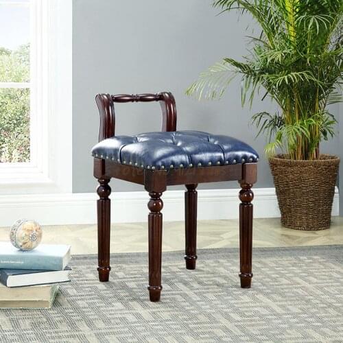 American solid wood dressing stool manicure stool piano stool dressing table small stool European fashion simple dressing table