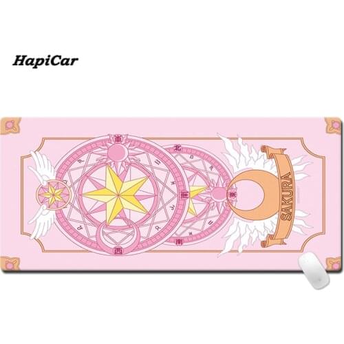 Large Computer Gaming Mousepad Cute Girl Cat Natural Rubber Pad Table Desk Mat Mouse Keyboard Cartoon Locking Edge Mouse Pad