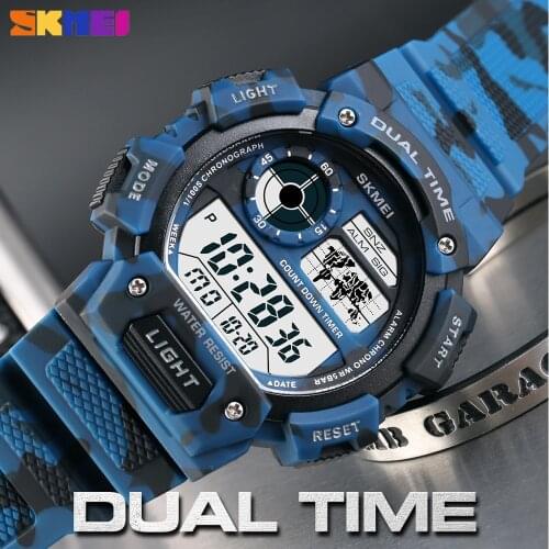 New SKMEI Electronic Mens Watches Military Chronograph Calendar Sports Clock Luxury Luminous Display Wristwatch reloj hombre
