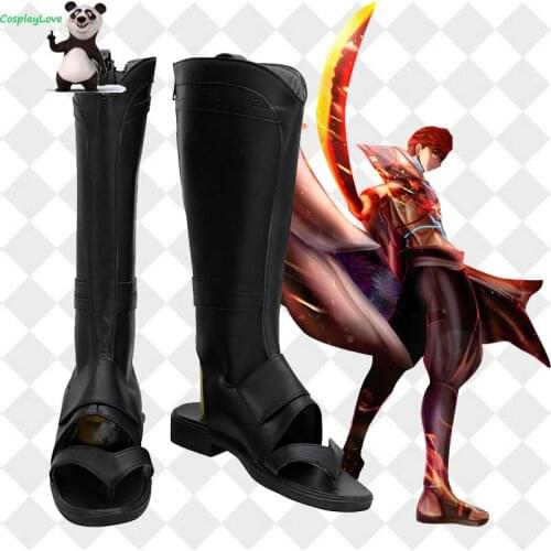 FGO Fate Grand Order Alterego Senji Muramasa Black Shoes Cosplay Long Boots Custom Made