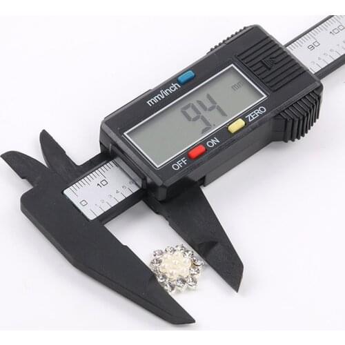 0-150mm 6inch LCD Digital Electronic Carbon Fiber Altimeter Vernier Caliper Gauge Micrometer Measuring Tool Black
