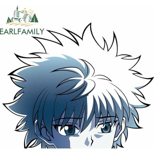 EARLFAMILY 13cm x 10.6cm Auto Car Stickers for Killua Sad Graphics HUNTER x HUNTER Decals Window Vinyl Car Body Wrap Decoration