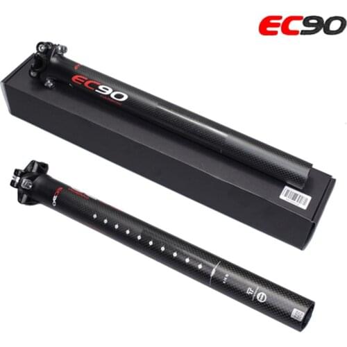 EC90 Mountain Road Bike Seat Post 3K Full Carbon Fibre MTB Bicycle Seatpost Bike Parts 27.2/30.8/31.6*350/400mm Bike Seatpost