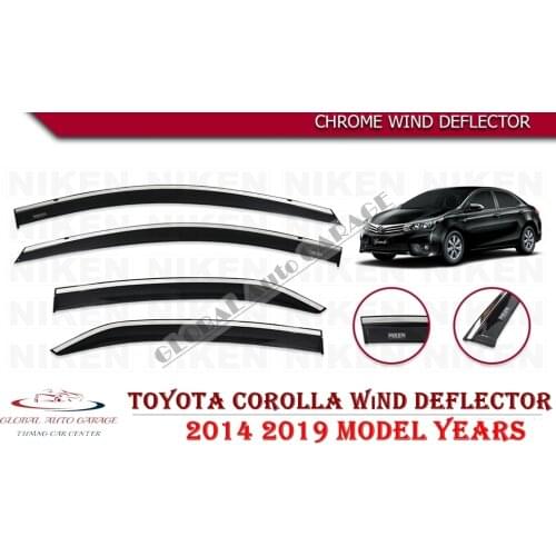 For TOYOTA COROLLA Chrome Rain Wind Deflector 2007-2021 Sunshade Curtains Car Windshield Auto Accessory Universal Body kit