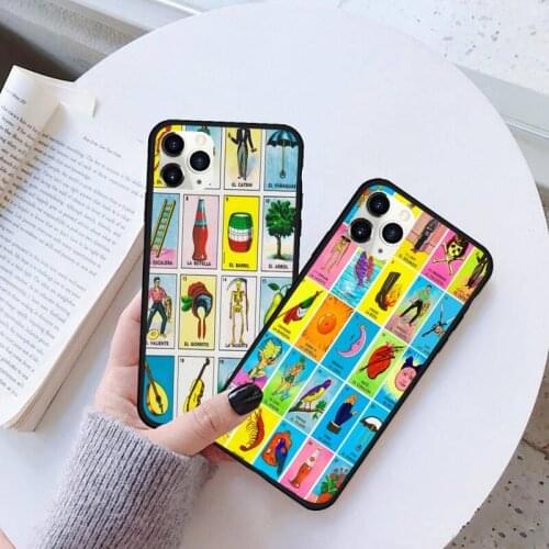 Mexican Bingo Loteria Phone Case Rubber for iPhone 11 pro XS MAX 8 7 6 6S Plus X 5S SE 2020 XR case