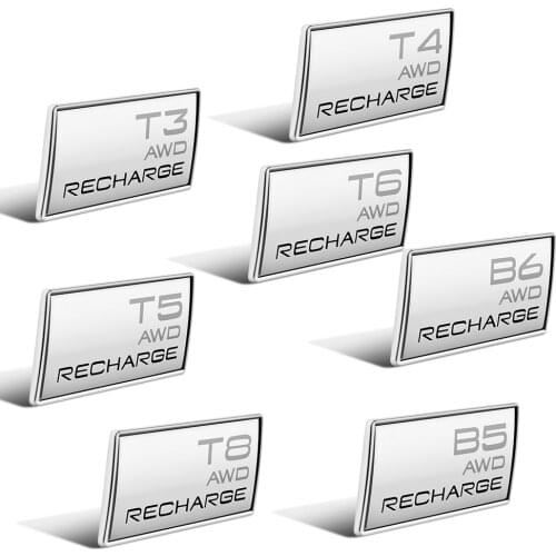 Car Emblem Logo Sticker for Volvo RECHARGE AWD T3 T4 T5 T6 T8 B5 B6 XC60 XC90 XC70 XC40 V90 S60 S80 S90 V40 V60 Trunk Sticker