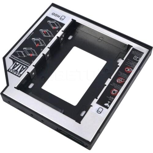 New Hot selling 2.5" SATA 3.0 Second 2nd Plastic SSD HDD HD Hard Disk Driver Caddy 12.7mm External Case Optical Bay for Laptop