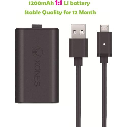 Superior 1200mAh Rechargeable Li Battery USB Charger Cable for XBOX ONE Controller Battery Pack Gamepads Replacement Bateria