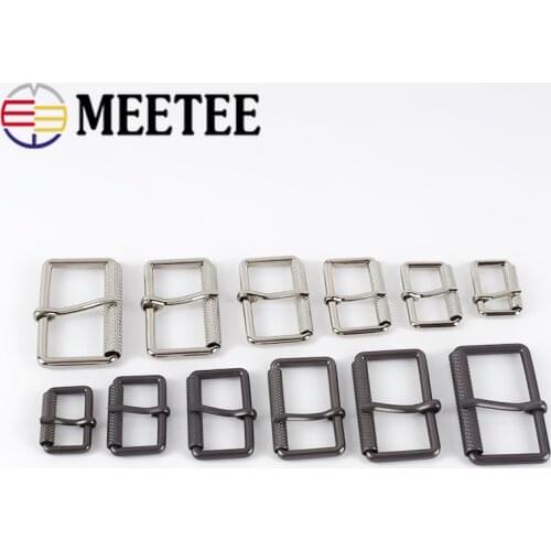 2pcs Meetee 25-50mm Pin Belt Buckle for Bags Straps Rectangle Adjust Roller Shoes Belts Buckles Snap DIY Sewing Accessories