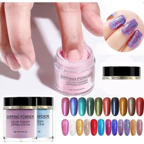 10ml Sequins Nail Powder Glitter Dipping Powder Natural Dry Nail Art Decoration Nail Dust Decors