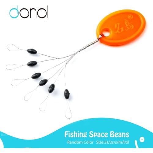 DONQL 50PCS Random Color Rubber Float Stops Space Beans High Quality Oval Stopper Connector Line Buoys Fishing Bobber Float