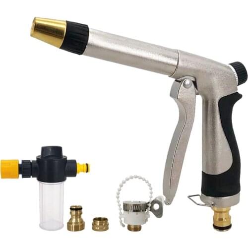 Hot Sale High Pressure Washer Water Gun Sprayer Metal Adjustable Car Wash Hose Foam Water Gun Garden Watering Water Gun Cleaning