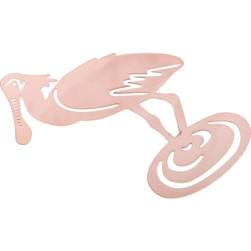 Flamingo Shape Gift Stainless Steel Bookmarks Marking Label 7.7x6.2CM Cute