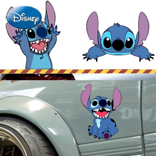 Disney Personality Trend Cartoon Car Decoration Body Sticker Stitch Rear Windshield Body Decoration Cartoon Sticker