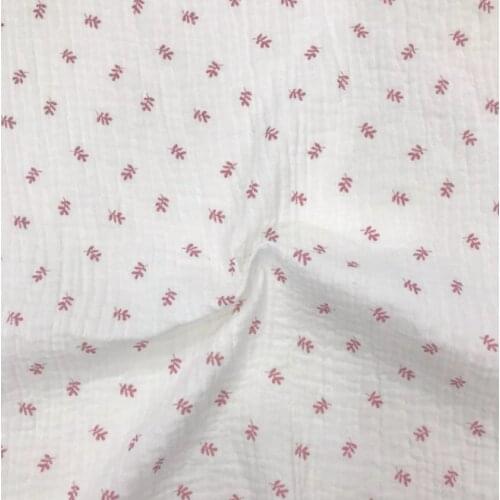 Printing Twill Fabric With leaf Pattern For Textile Material Bed Sheet Soft Cloth Quilting Patchwork Baby Beding Dolls