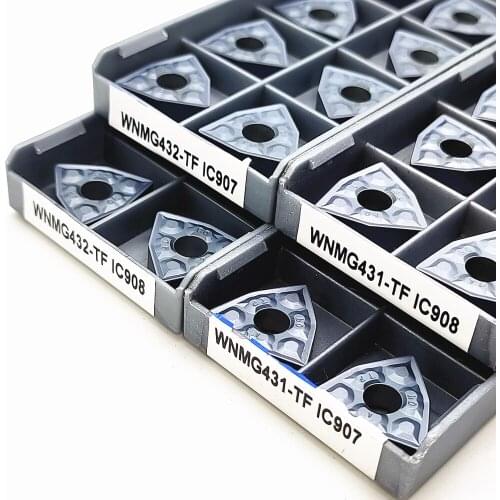 Carbide Insert WNMG080408 TF IC907 IC908 WNMG080404 TF IC907 IC908 External Turning Tool Turning Insert WNMG 080408 CNCTokarnyy