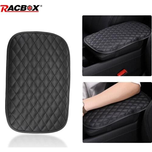 Universal Center Console Box Pad PU leather Armrest box Scratch-Resistant Waterproof Auto Armrests Storage Box Protector Cover