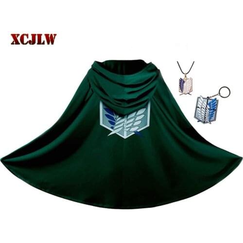 XCJLW Attack on Titan Cloak Shingeki no Kyojin Cosplay Hoodie Scouting Legion Freedom Coat Wings of Liberty Cape Unisex