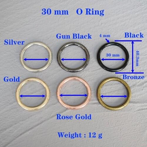 1 Pcs 30mm Alloy O Ring Unwelded Key Ring Belt Strap Dog Chain Buckle Clip Trigger Bag buckle metal Accessories 30-O