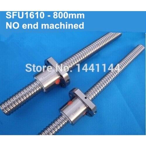 1pcs ball screw RM1610 - 800mm with 1pcs SFU1610 single ball nut for cnc router