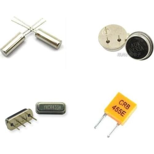 10PCS Passive Crystal Oscillator 32.768KHZ 2X6 cylindrical 32.768K/3x8mm 455KHZ/CRB-455E/455K 433MHZ R433A 433M