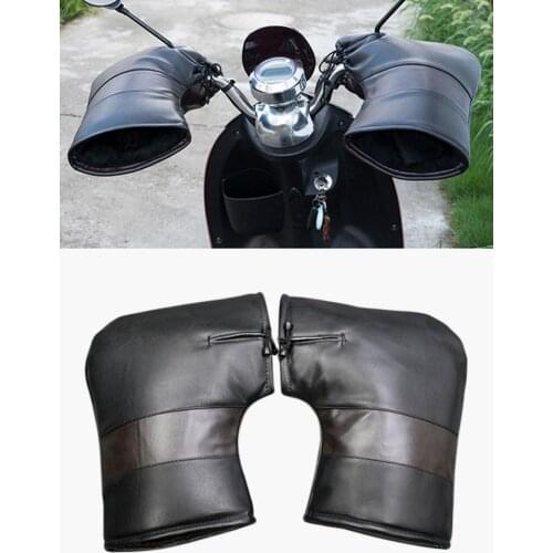 2pcs Motorcycle Cover Gloves Warm Handlebar Muff Grip Handle Bar Muff Waterproof Winter Thicken Warmer Thermal Scooter Hot 2021