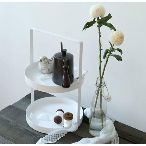 2 Tiers Receive Tray Perfume Stand Decorating Tools for Toiletries Home Decoration Cake Pops Display Jewelry Holder