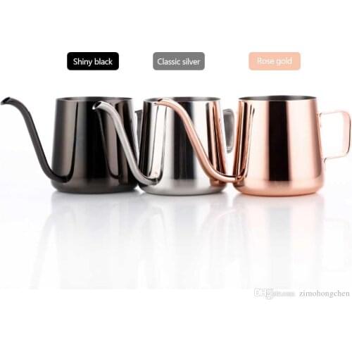 250ML Stainless Steel Gooseneck Pour Over Coffee Maker Hanging Ear Drip Coffee Long Spout Pot Tea Kettle