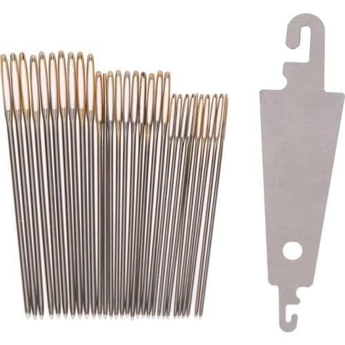 30pcs Gold Eye Needle Leather Hand Sewing Needles Embroidery Tapestry Home Wool DIY Sewing Needles 3.4/3.7/4.1CM