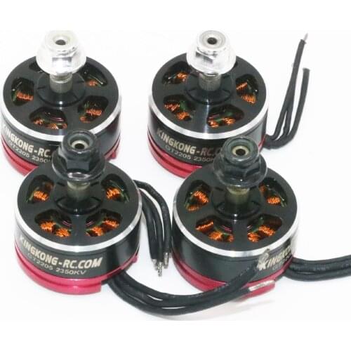 4set/lot Kingkong 2205 GT2205 2350KV 2-4S Brushless Motor With Motor Protector For X210 220 250 280 Frame Kit