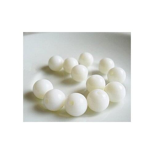 Wholesale Ivory Color Round Spacer Loose DIY Acrylic Gumball Beads 6.8.10.12.14mm DIY Handmade Jewelry Accessories AC-02B