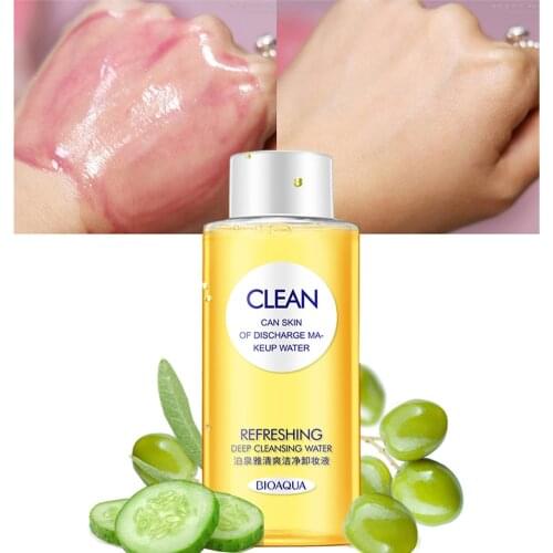 BIOAQUA Olive Deep Cleansing Water Intensive Purify Makeup Remover Oil Soft for Eyes Lips Natural Mild Clean for Face Make up