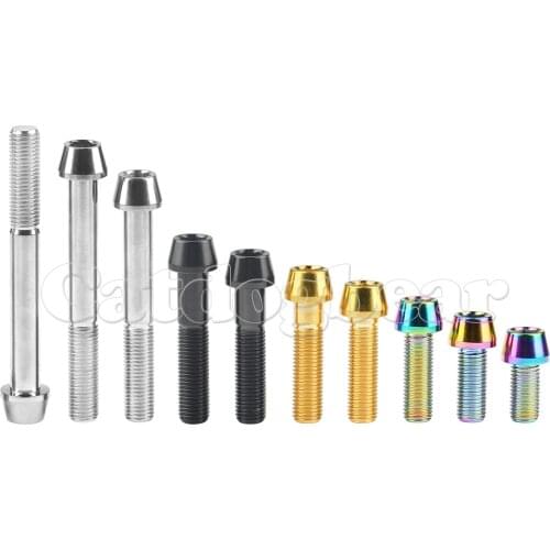 Catdogbear M10x 20mm-100mmTaper Head Titanium Ti Bolts 1.25 mm Pitch for Front Brake Caliper Motorcycle Screw