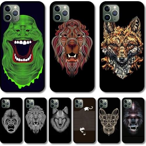 Special animals Phone Case cover For iphone 12 11 8 7 6 s XR Pro Max PLUS X XS SE 2020 mini black cell shell