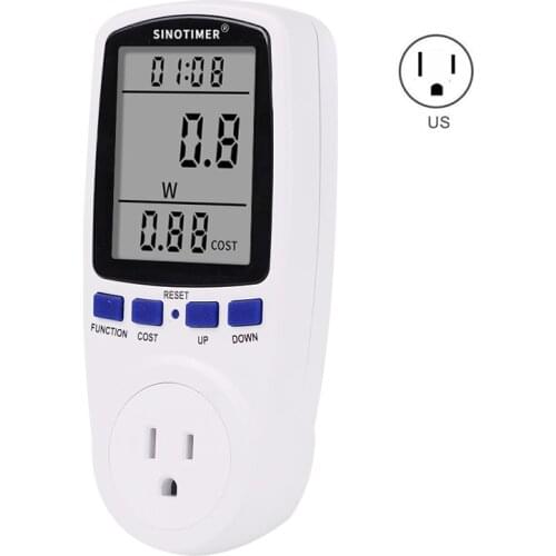 US Plug Digital Voltage Watt Wattmeter Consumption Energy KWh Power Meter 120V 110V AC Socket Electricity Fees Analyzer Monitor