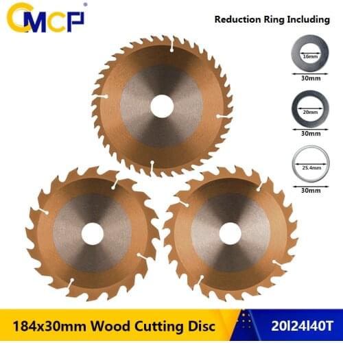 CMCP Circular Saw Blade 184x30mm 20/24/40T Wood Cutting Discs TiCN Coating Woodworking Saw Blades For Power Tool TCT Saw Blade