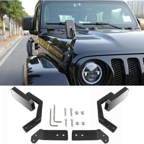 For Jeep Wrangler 2018 2019 2020 2021 Gladiator JT 2018-2020 Wide Angle Hood Blind Spot Mirrors 360