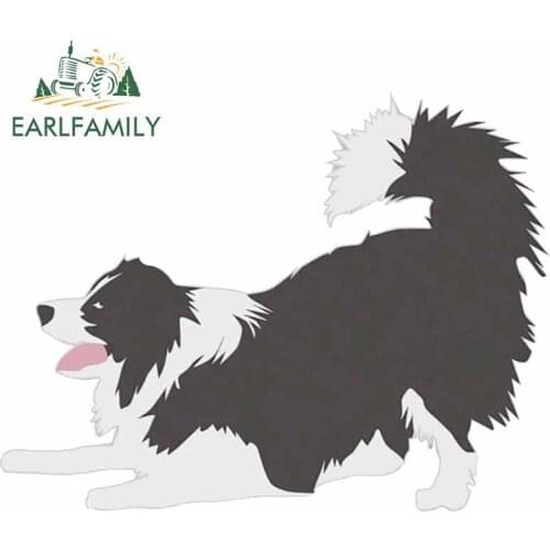 EARLFAMILY 13cm x 10cm For Border Collie High Quality Car Stickers 3D Waterproof The Whole Body Custom Car Vinyl Decal
