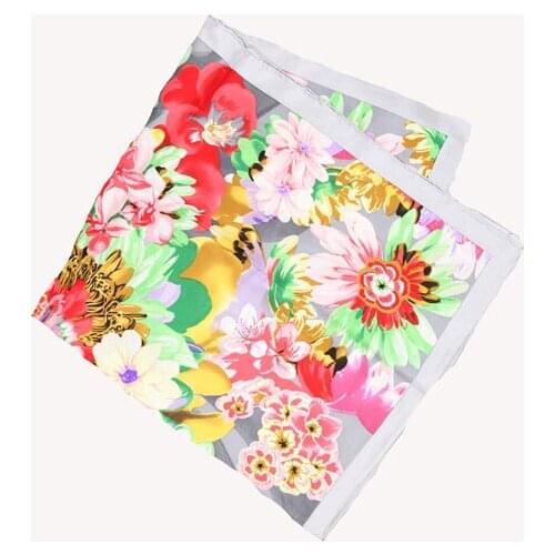 ELEGANT HANDMADE BRAND 100%Twill Silk Scarf WIC-69543