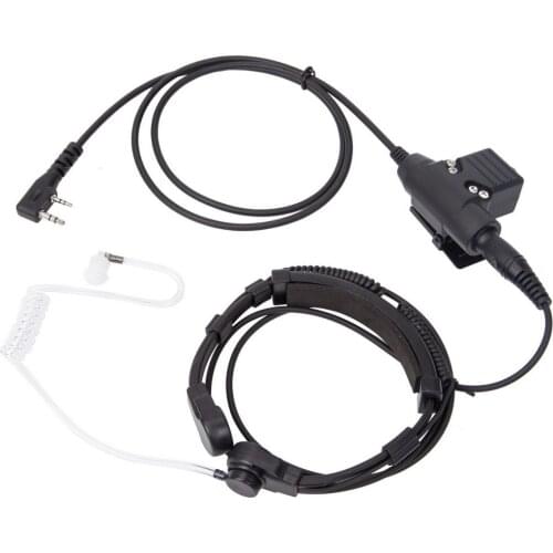 Walkie Talkie Microphone Heavy Duty U94 PTT Neck Throat Mic Earpiece Radio Nato Tactical Headset for Baofeng Kenwood HYT TYT