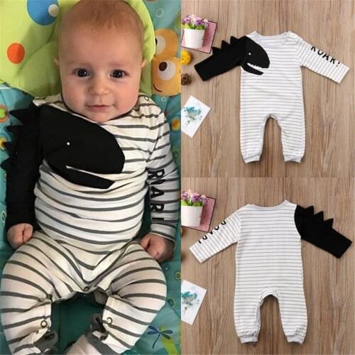 Pudcoco Girl Jumpsuits Newborn Baby Boy Girls 3D Dinosaur Romper Jumpsuit Outfits Set Playsuit