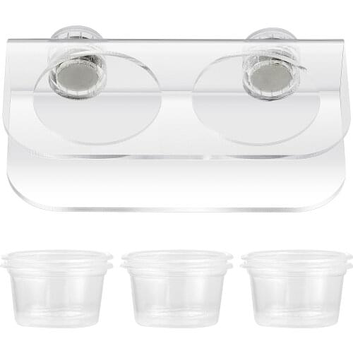 POPETPOP Reptile Feeder Cups Gecko Feeding Dish for Reptile Tortoise Spider with 10 Bowls